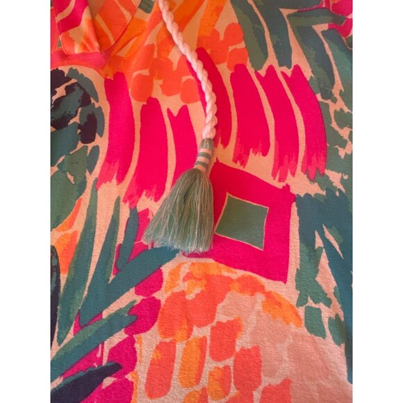 Lilly Pulitzer Hooded Swim Cover Tunic Dress In Vibrant Multicolor Print Size M - Picture 2 of 5